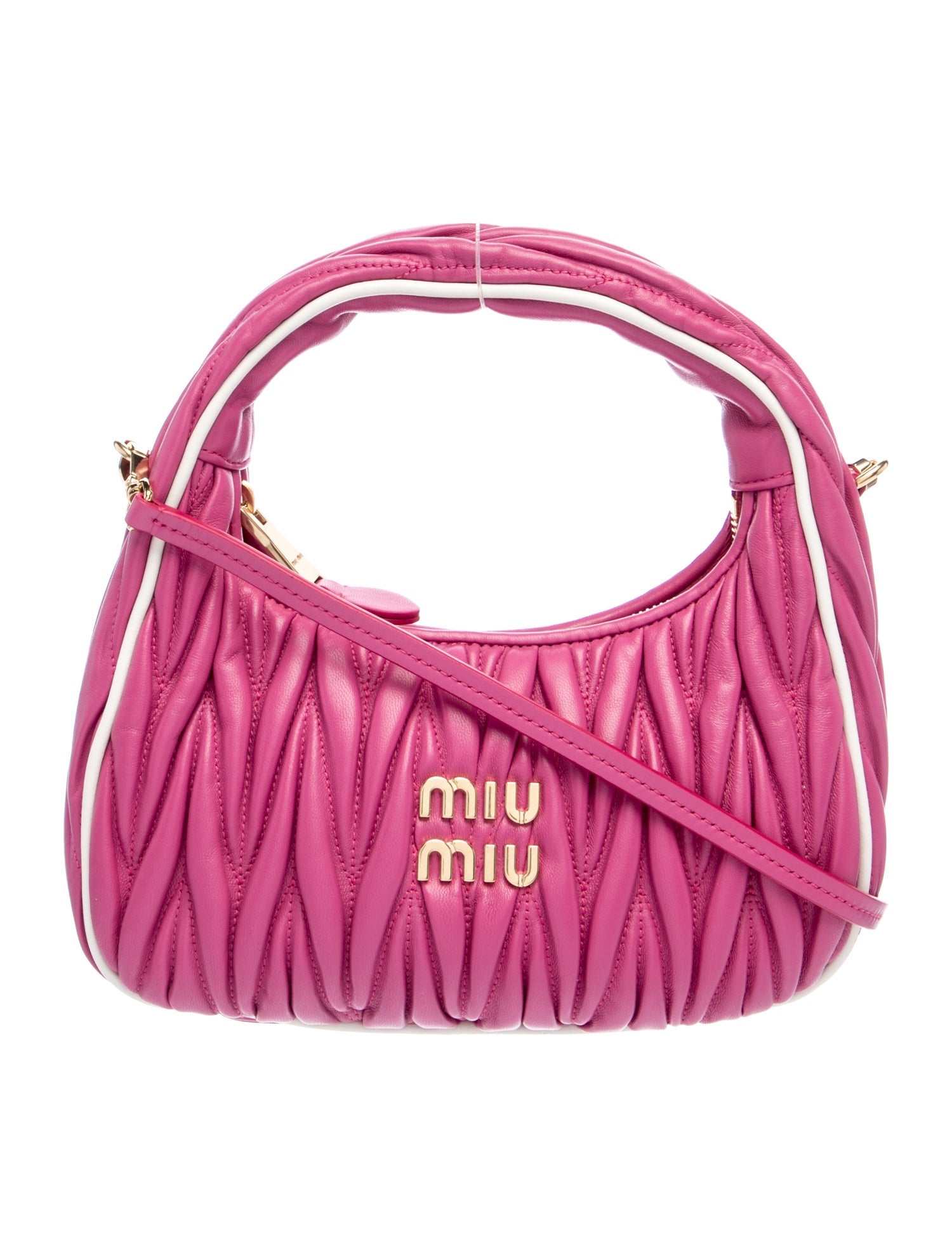 Leather Wander Matelassé Hobo Bag Small
