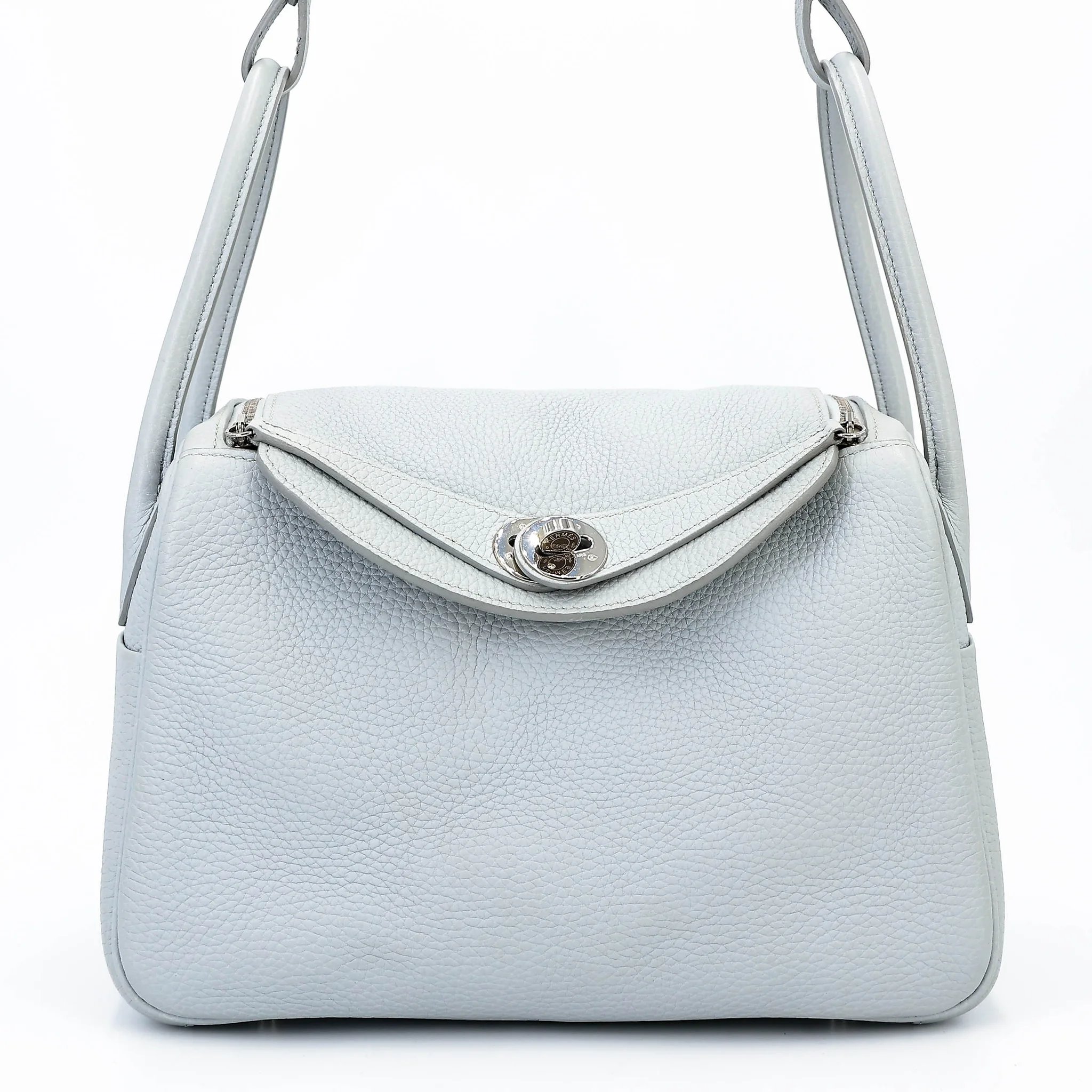 Hermes Lindy 26 Bleu Pale (08) Clemence Palladium hardware T (2015)