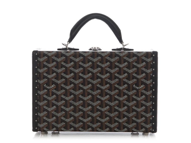 Goyard Black Goyardine Grand Hôtel Trunk Bag Silver Hardware, 2020s