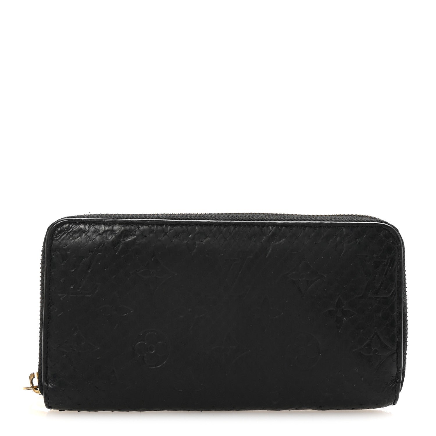 Louis Vuitton Snakeskin Monogram Zippy Wallet Black