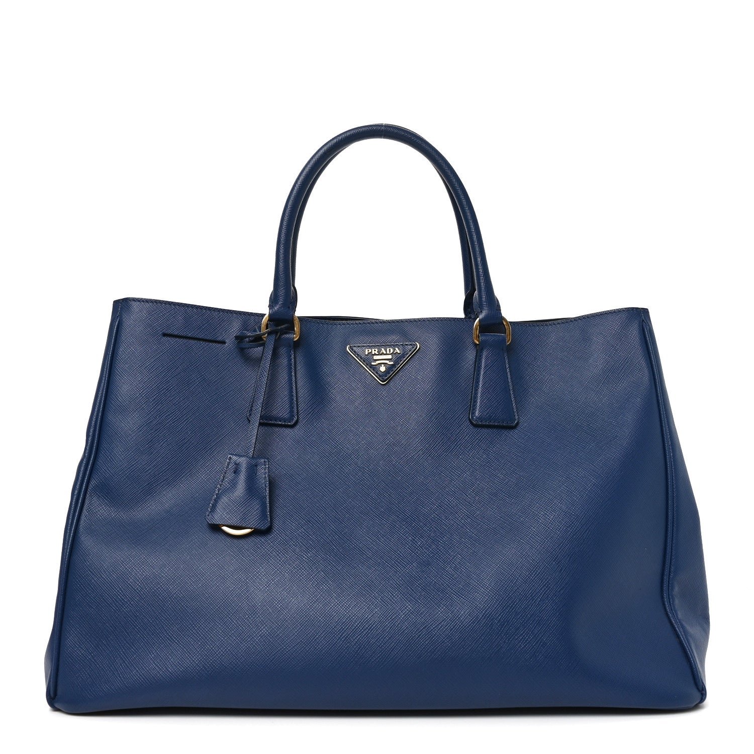 Prada Saffiano Large Galleria Double Zip Tote Bluette