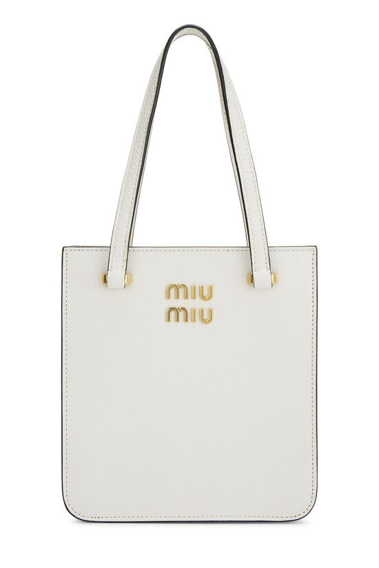 Miu Miu White Calfskin Handbag Small