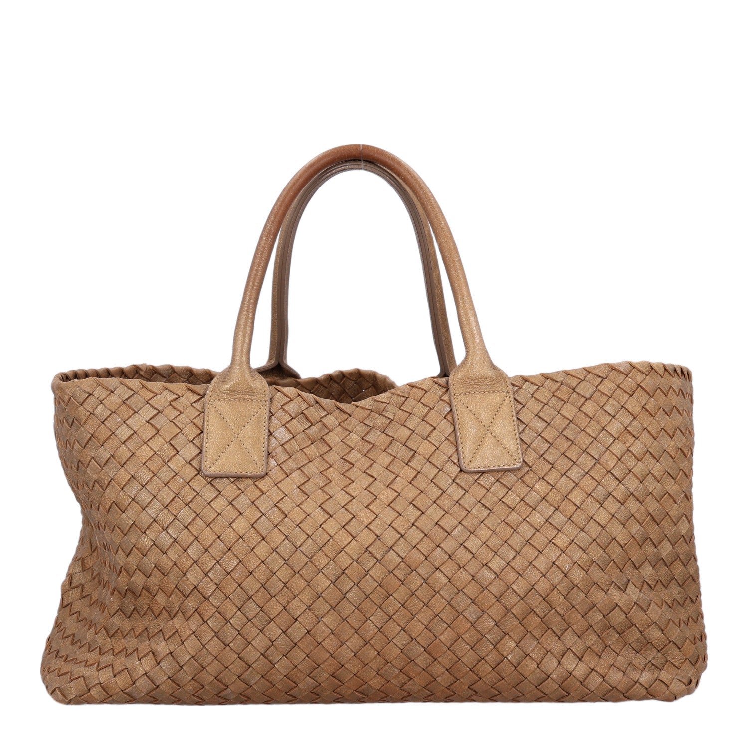 Bottega Veneta Chevre Intrecciato Medium Cabat Ottone