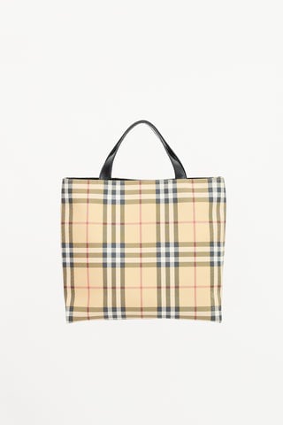 Coated Canvas Nova Check Tote Bag