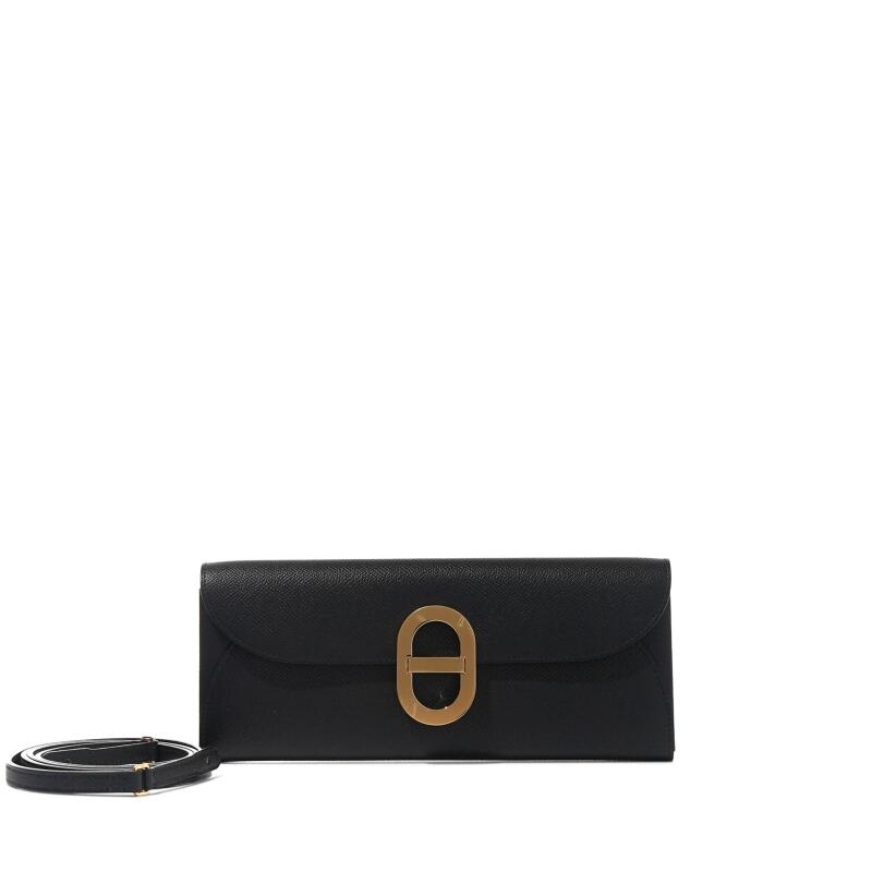 Black Epsom Maillon-To-Go Wallet Gold Hardware, 2024