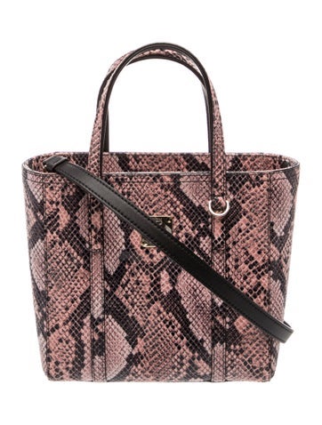 Embossed Leather Top Handle Bag