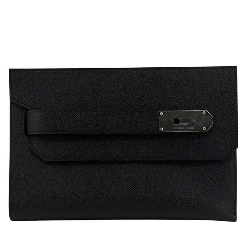 Black Epsom Hacademi Pouch Palladium Hardware, 2025