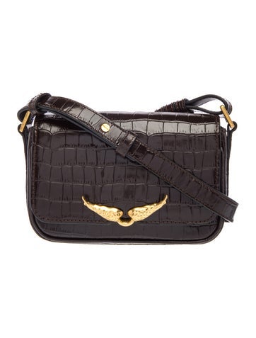 Embossed Leather Messenger Bag