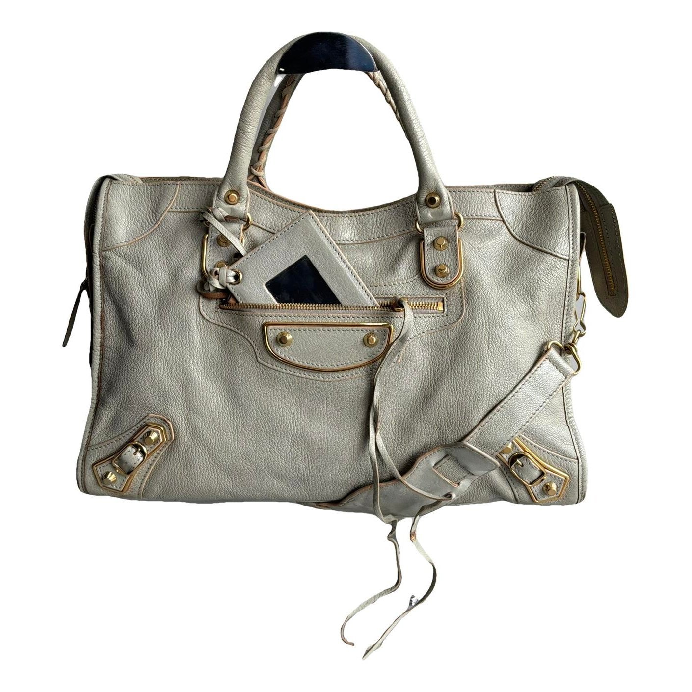 City leather handbag