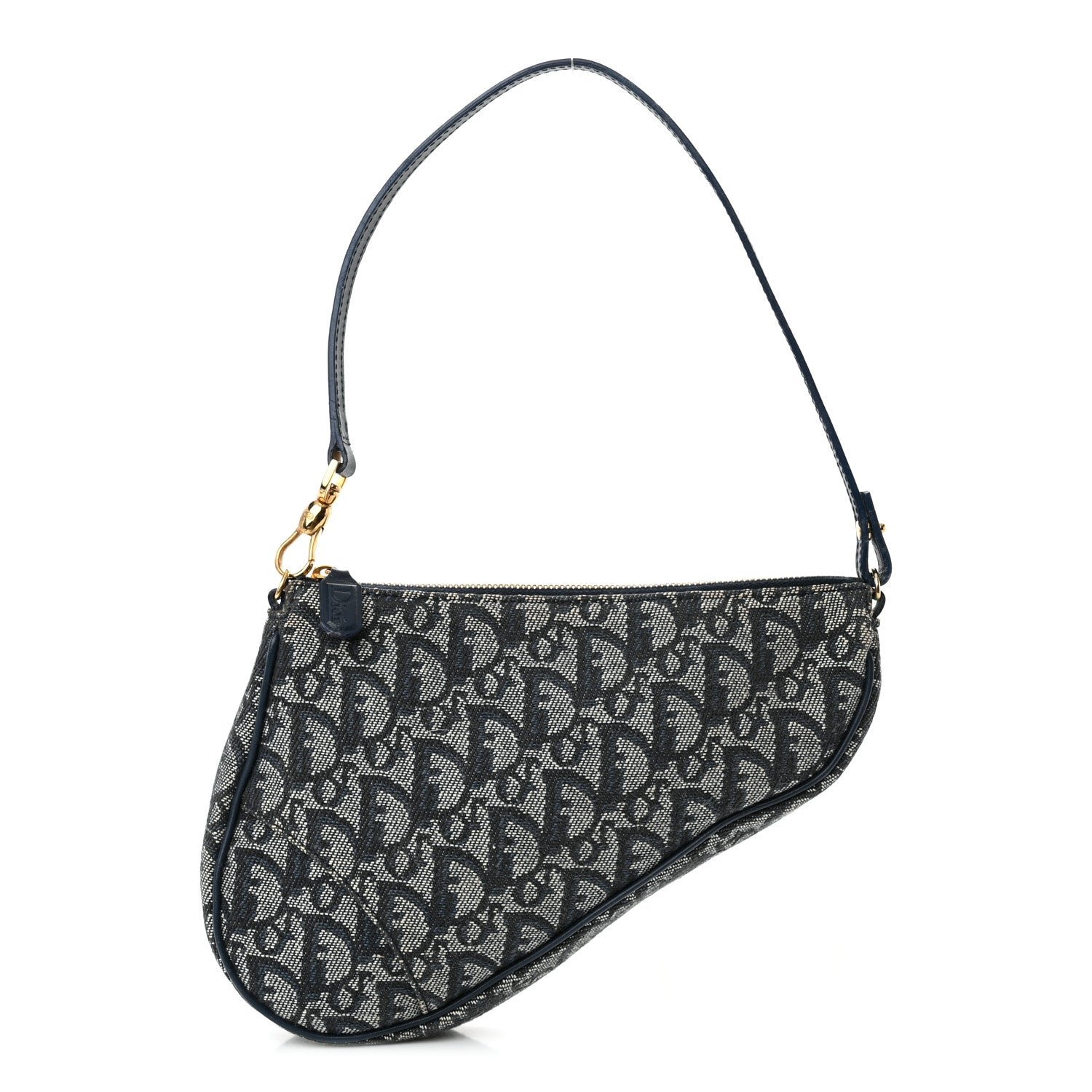 Dior Monogram Mini Saddle Pochette Navy