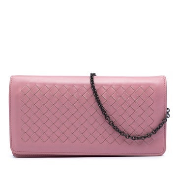 Lambskin Nappa Intrecciato Continental Wallet on Chain
