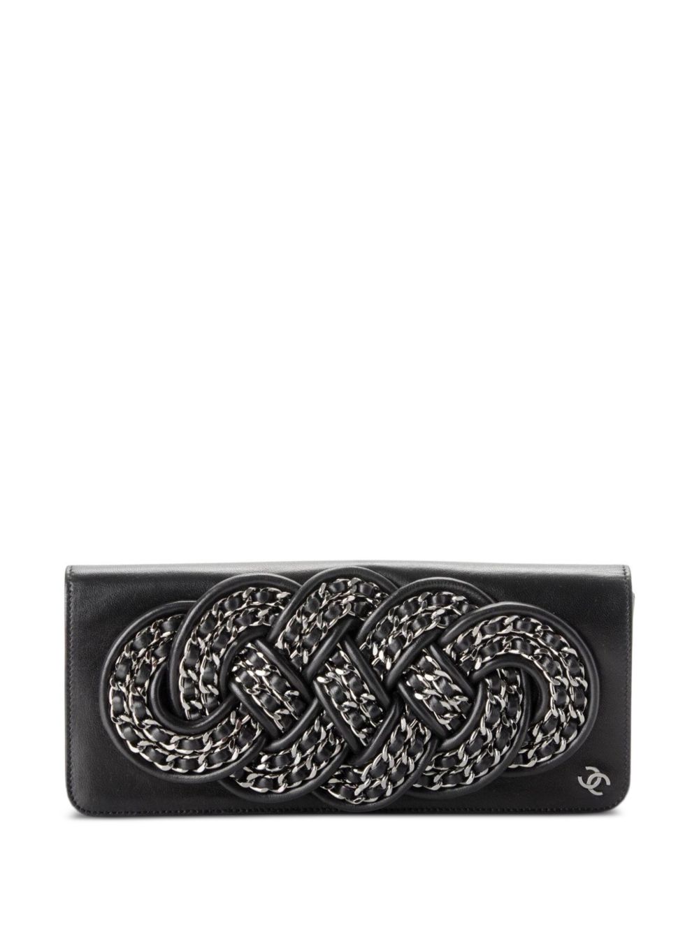 2008 chain-link leather clutch bag