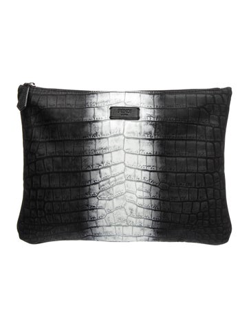 Signature Printed Nylon Zip Pouch