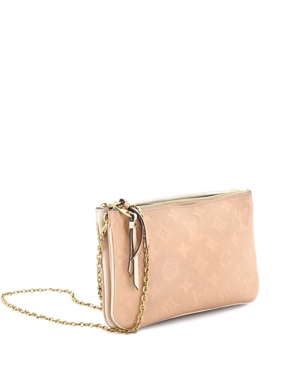 Double Zip Pochette Monogram Empreinte Leather clutch bag