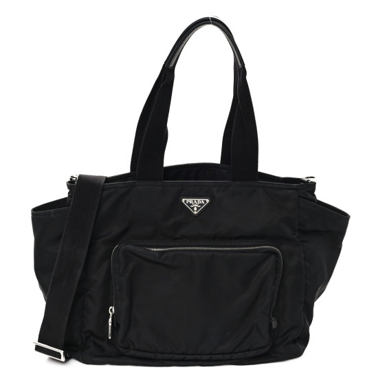 Prada Tessuto Nylon Vela Diaper Bag Black