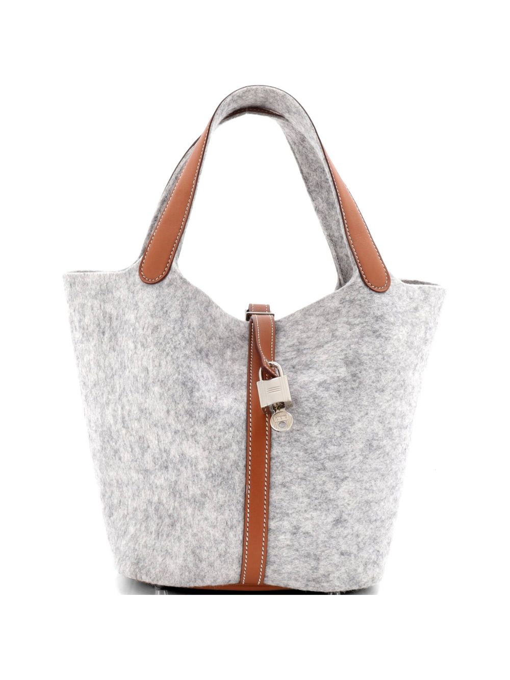 Hermes Picotin Lock Bag Felt with Leather MM bucket bag