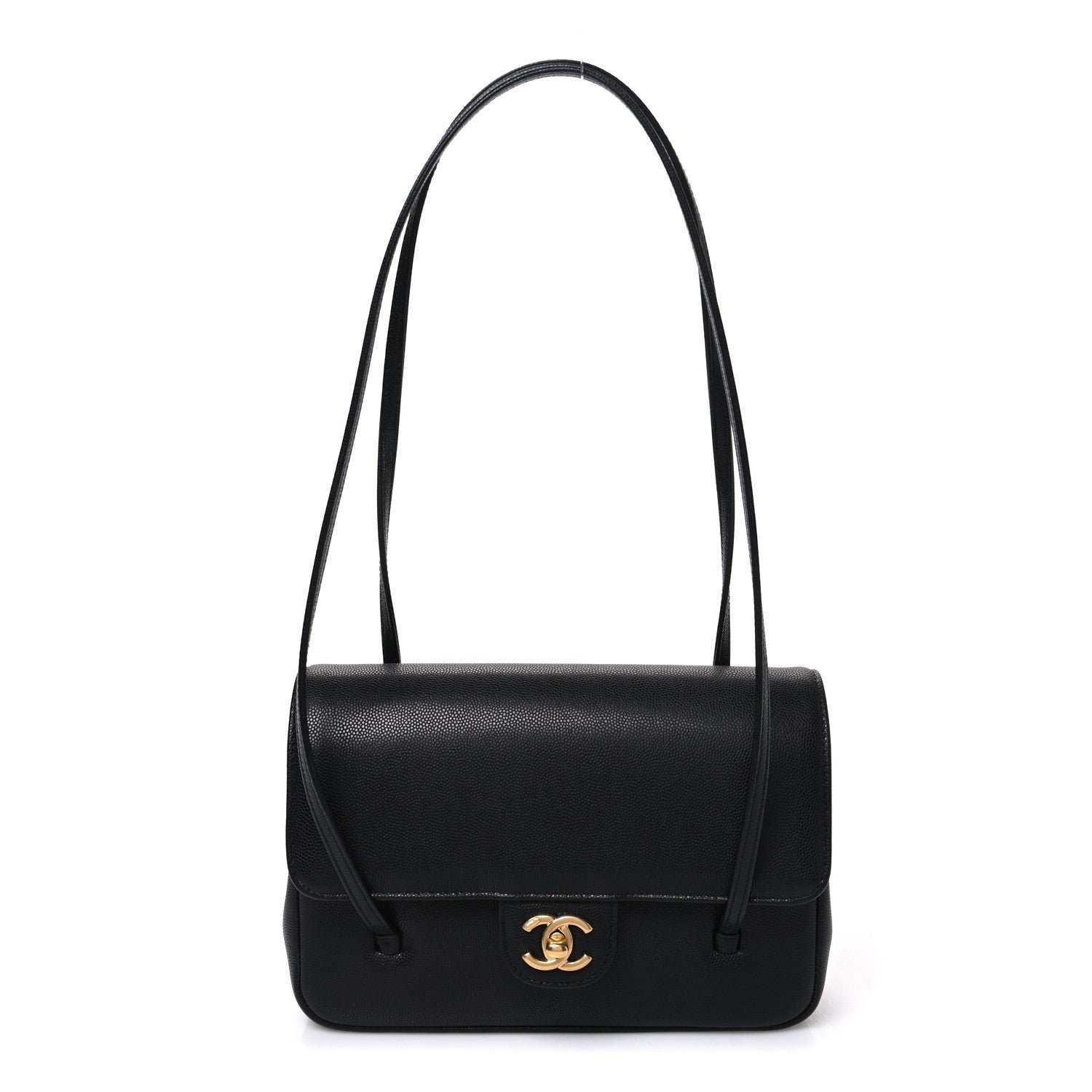 Chanel Shiny Caviar Preppy Coco Small Flap Black