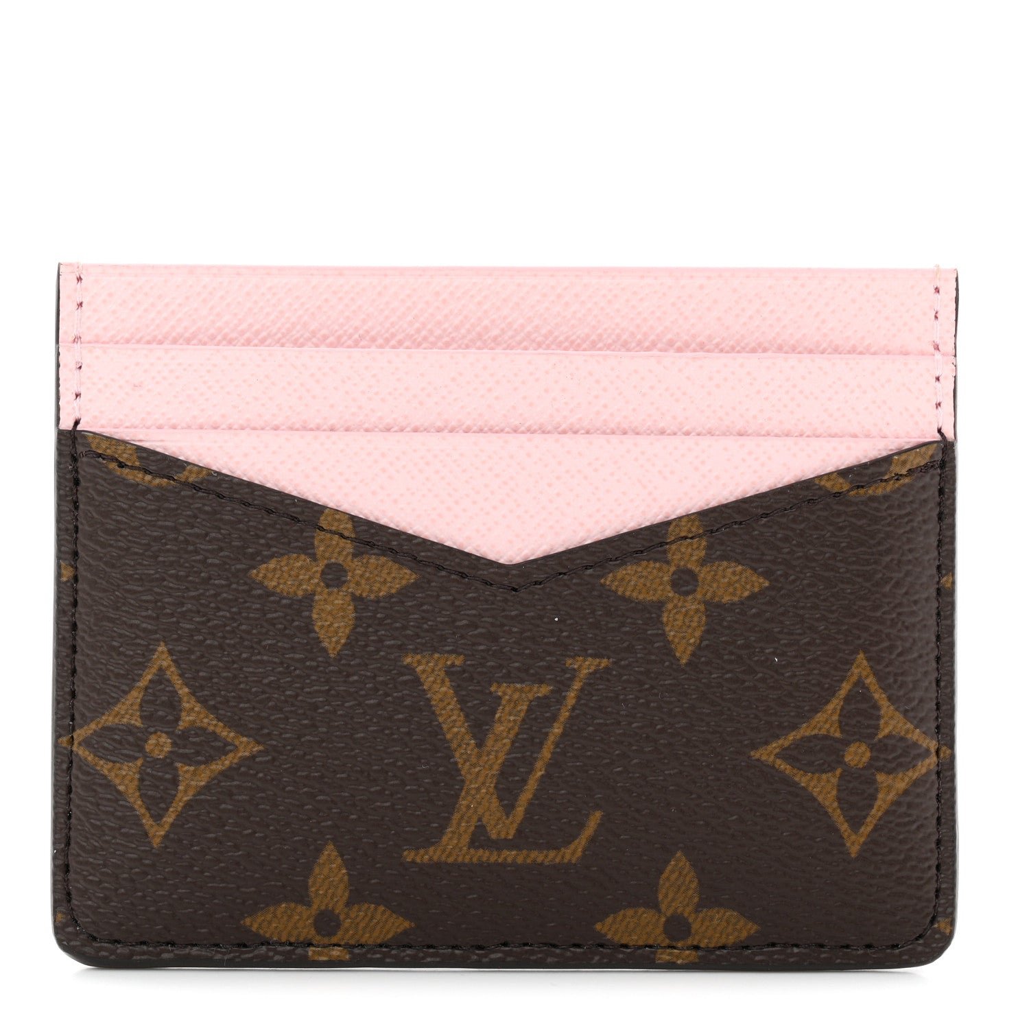 Louis Vuitton Monogram Triple Card Holder Rose Confetti