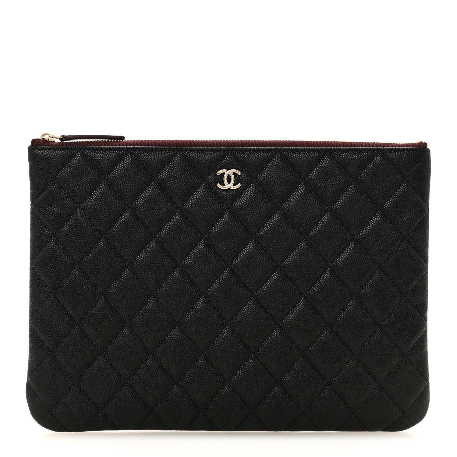 Chanel Caviar Quilted Medium Cosmetic Case Black