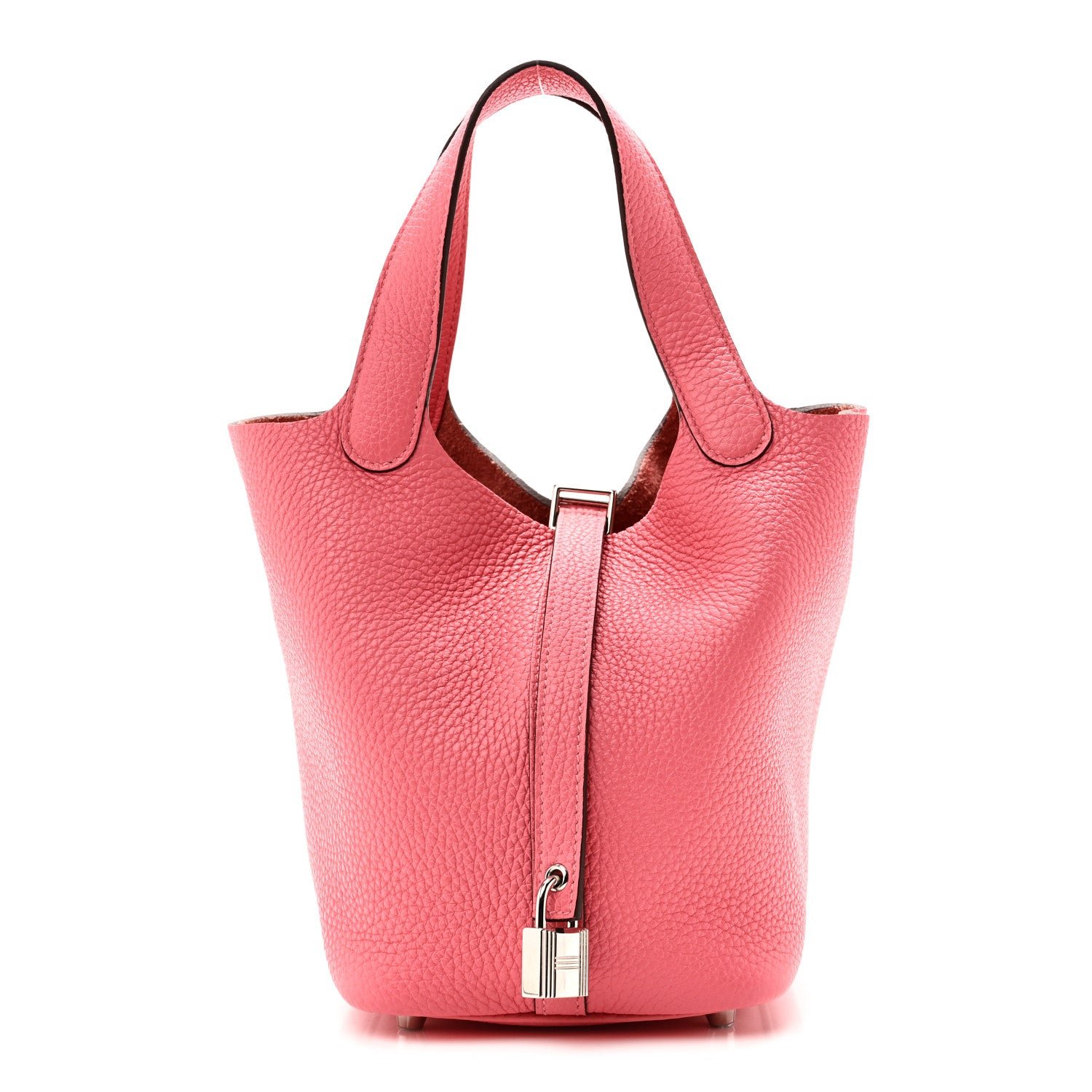 Hermes Taurillon Clemence Picotin Lock 18 PM Rose Azalee
