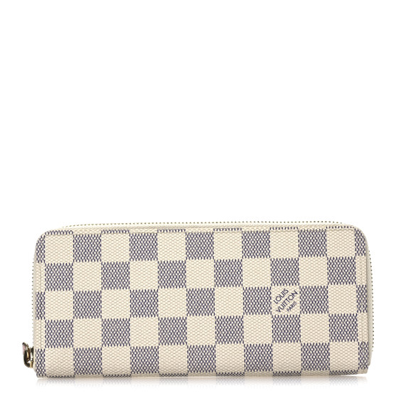 Louis Vuitton Damier Azur Clemence Wallet Rose Ballerine