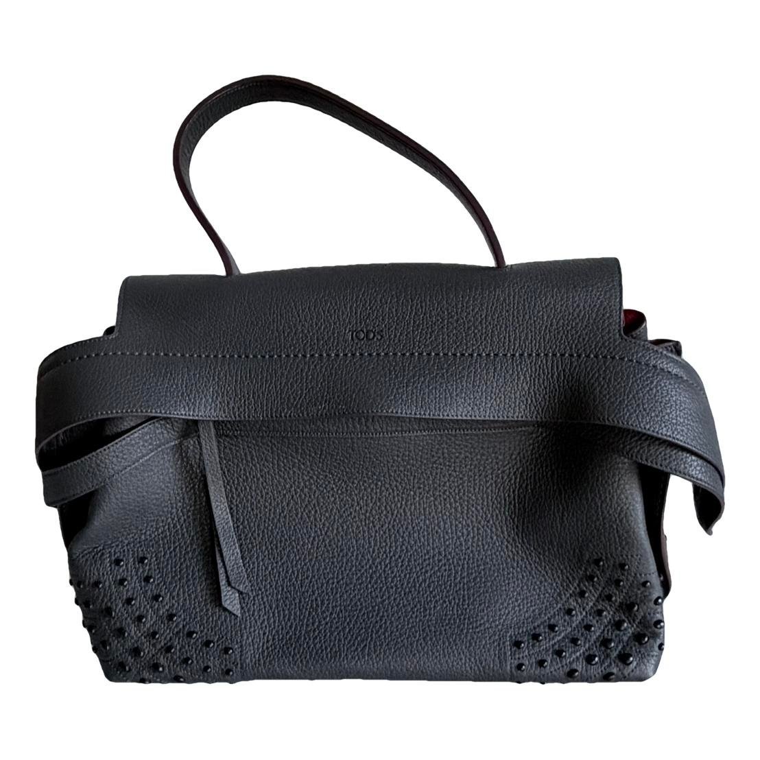 Wave leather handbag