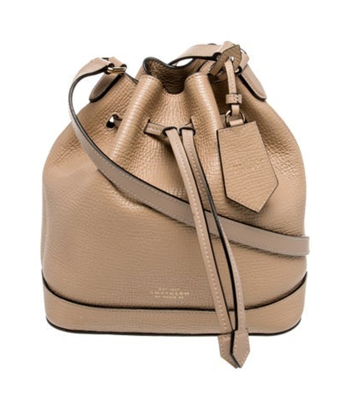 Smythson Leather Bucket Bag