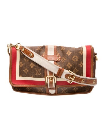 LV Monogram Limited Edition Monogram Tisse Porte Rayures Clutch