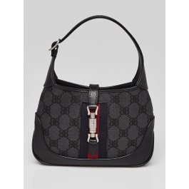 Balenciaga Balenciaga x Gucci Grey/Black Canvas/Leather The Hacker Project 1961 Mini Jackie Bag