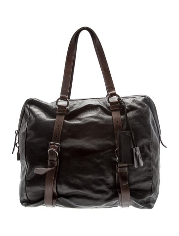 Glace Calf Leather Weekender Bag