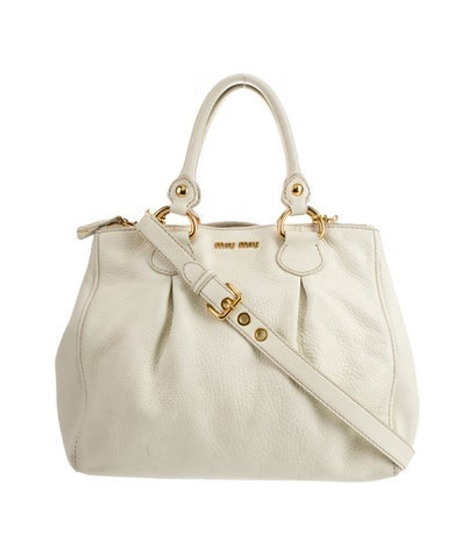 Miu Miu Miu Leather Top Handle Bag