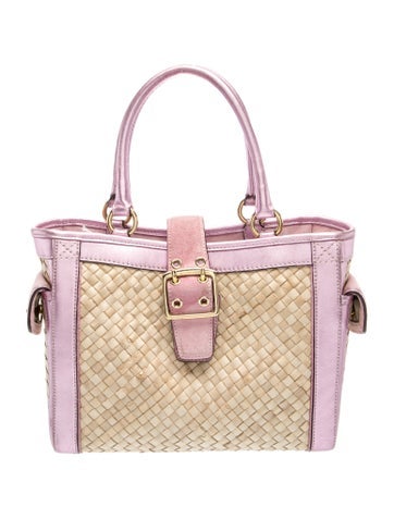 Straw Top Handle Bag