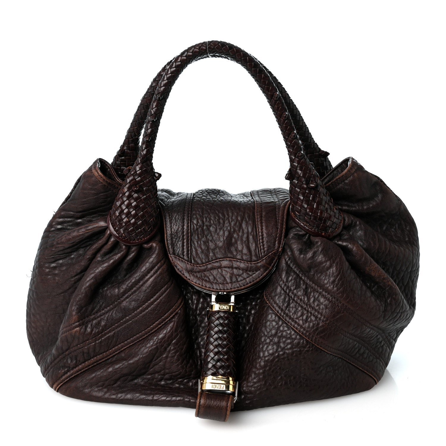 Fendi Nappa Nuvolata Spy Cognac