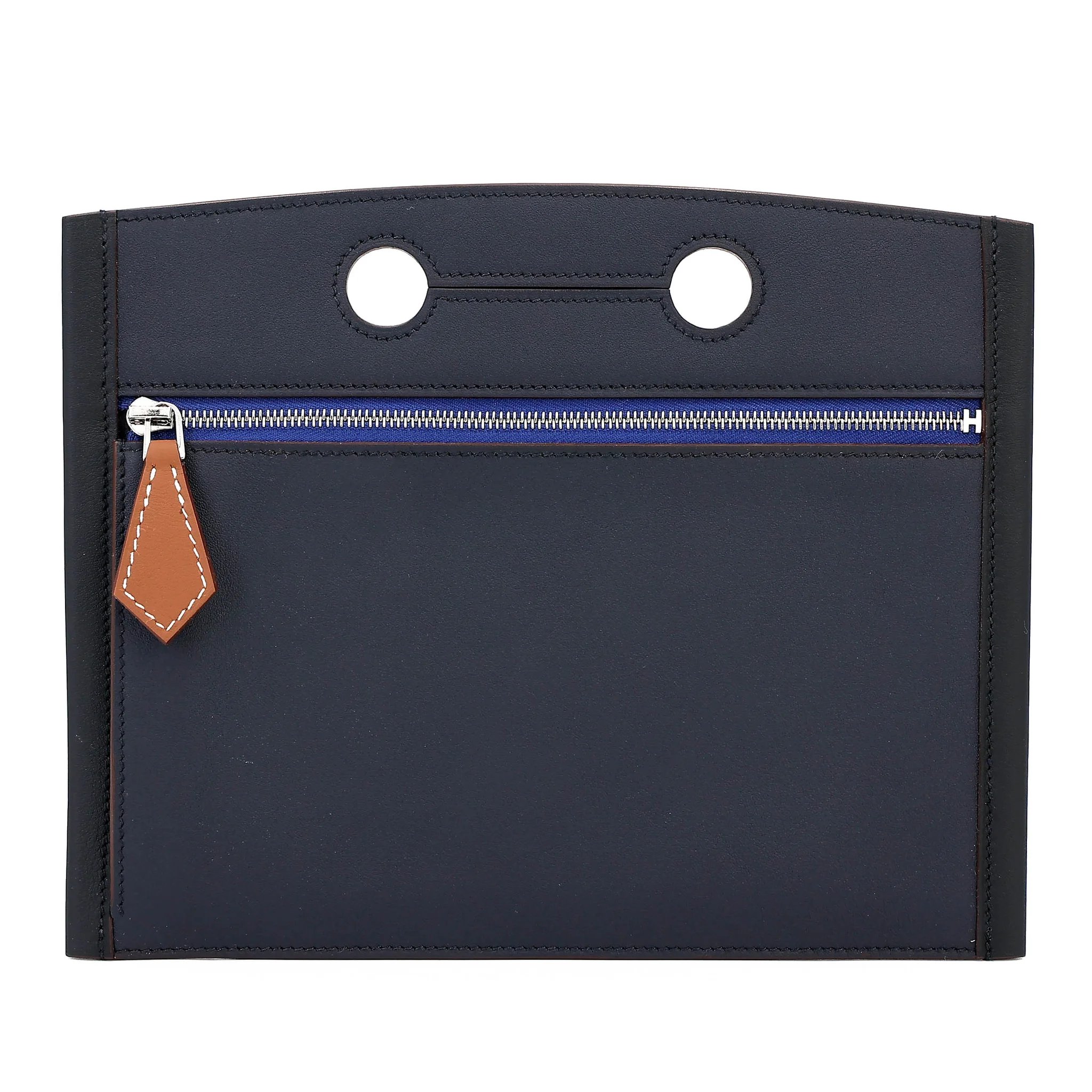 Unused ( Rank NS ) HERMÈS Backpocket 25 Noir (89) Gold (37) Bleu Indigo (76) Swift Palladium hardware Z (2021)