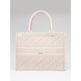 Dior Christian Dior Rose des Vents Oblique Canvas Medium Book Tote Bag