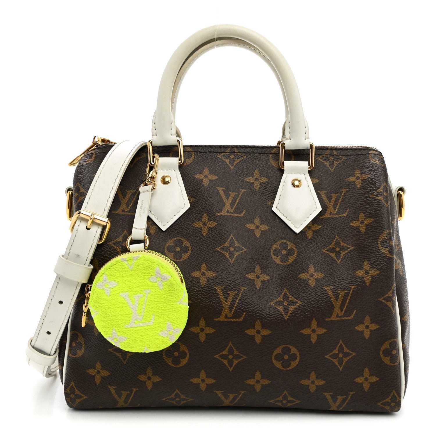 Louis Vuitton Monogram LV Match Speedy Bandouliere 25 White