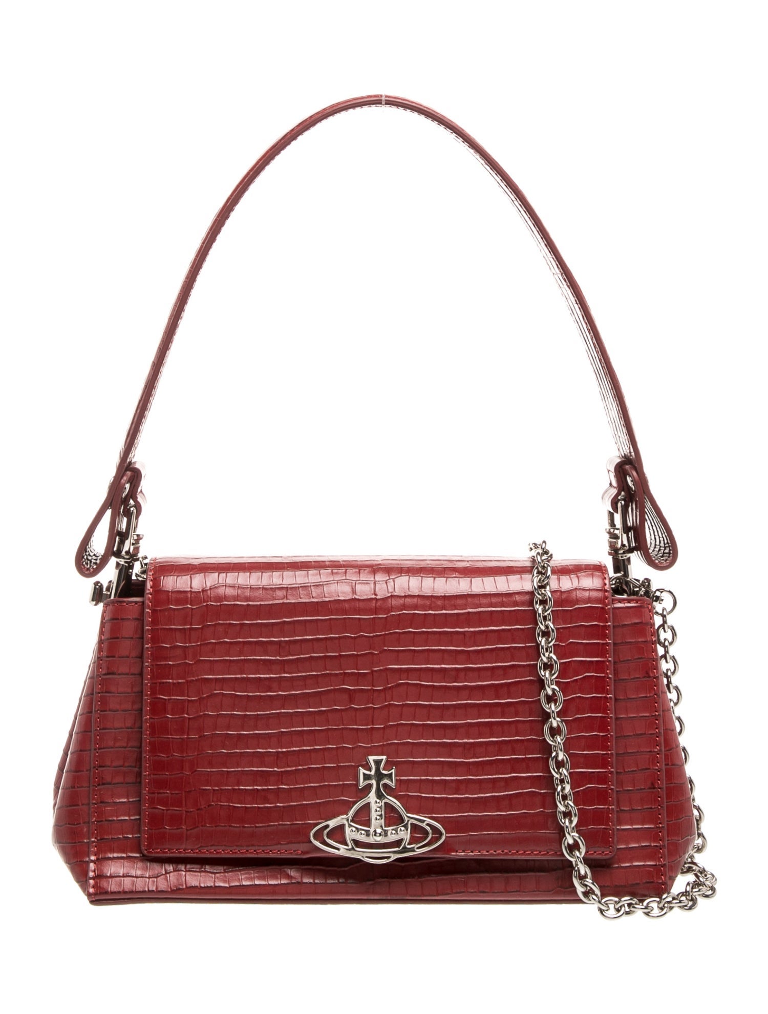 Embossed Leather Crossbody Bag