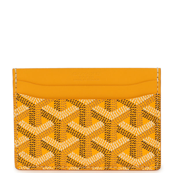 Goyard Goyardine Canvas Yellow Saint-Sulpice Card Wallet