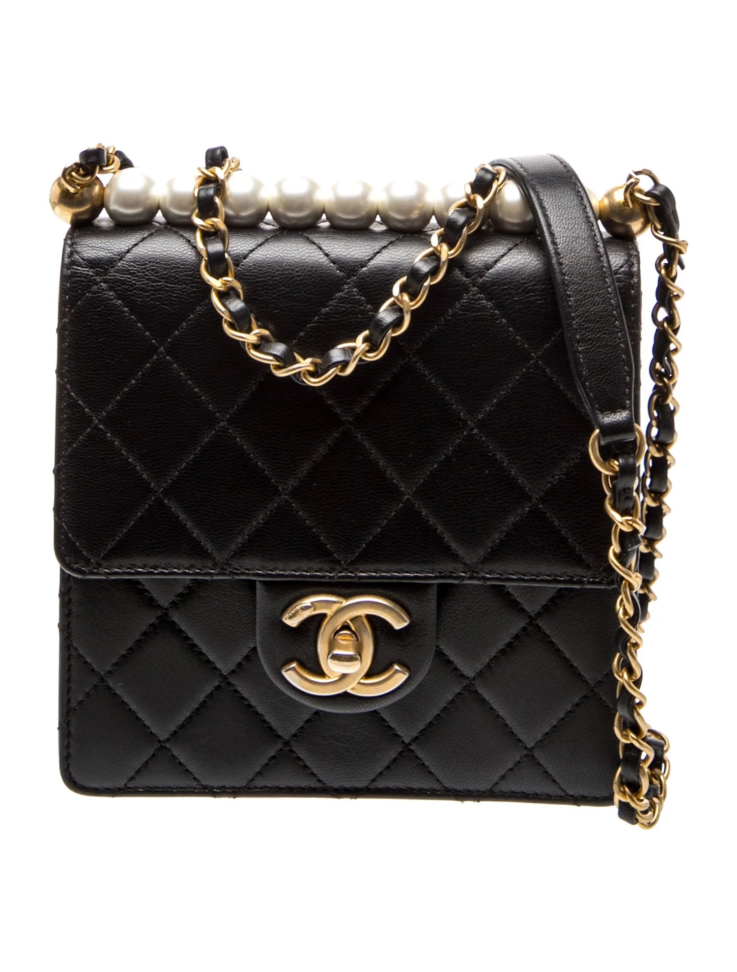 Small Chic Pearls Flap Bag
