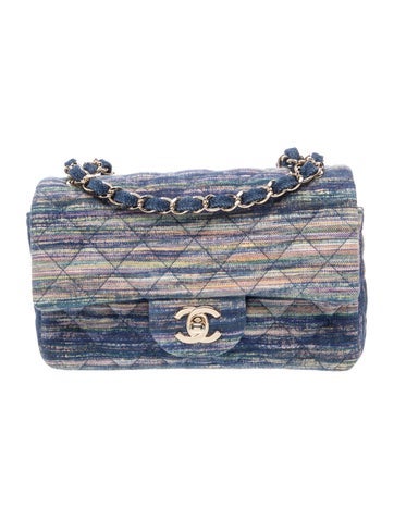 Denim Rectangular Mini Flap Bag