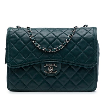 Large Quilted Lambskin Citizen Zip Flap