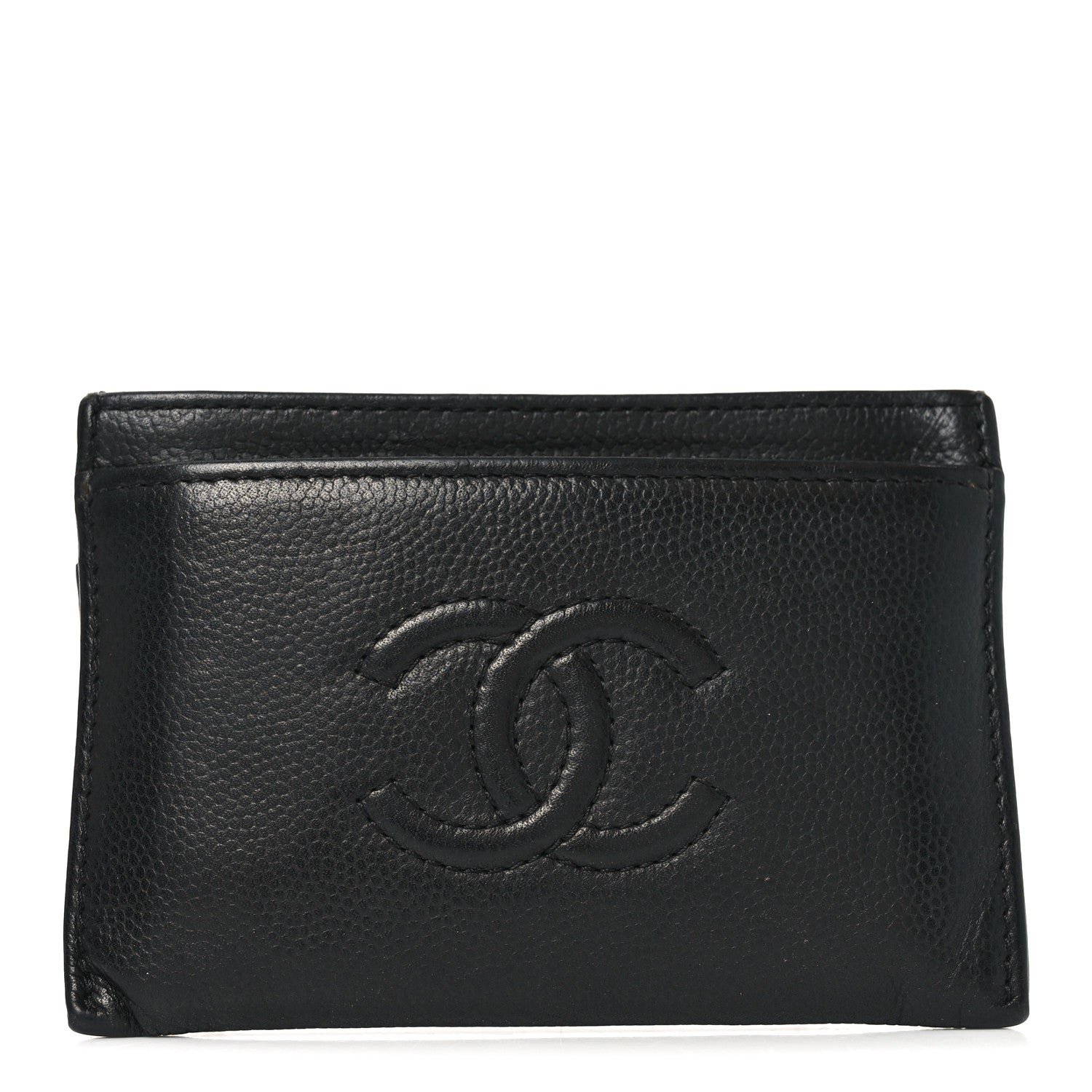 Chanel Caviar Timeless CC Card Holder Black