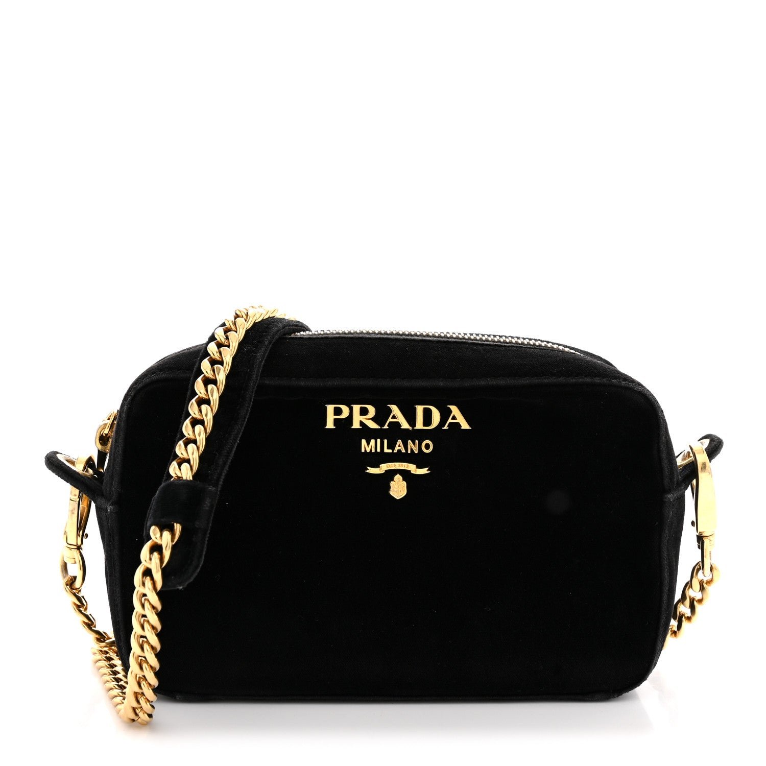 Prada Prada Velluto Camera Bag Black