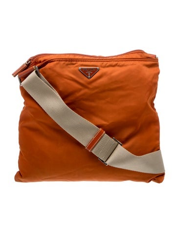 Prada Enameled Metal Triangle Shoulder Bag