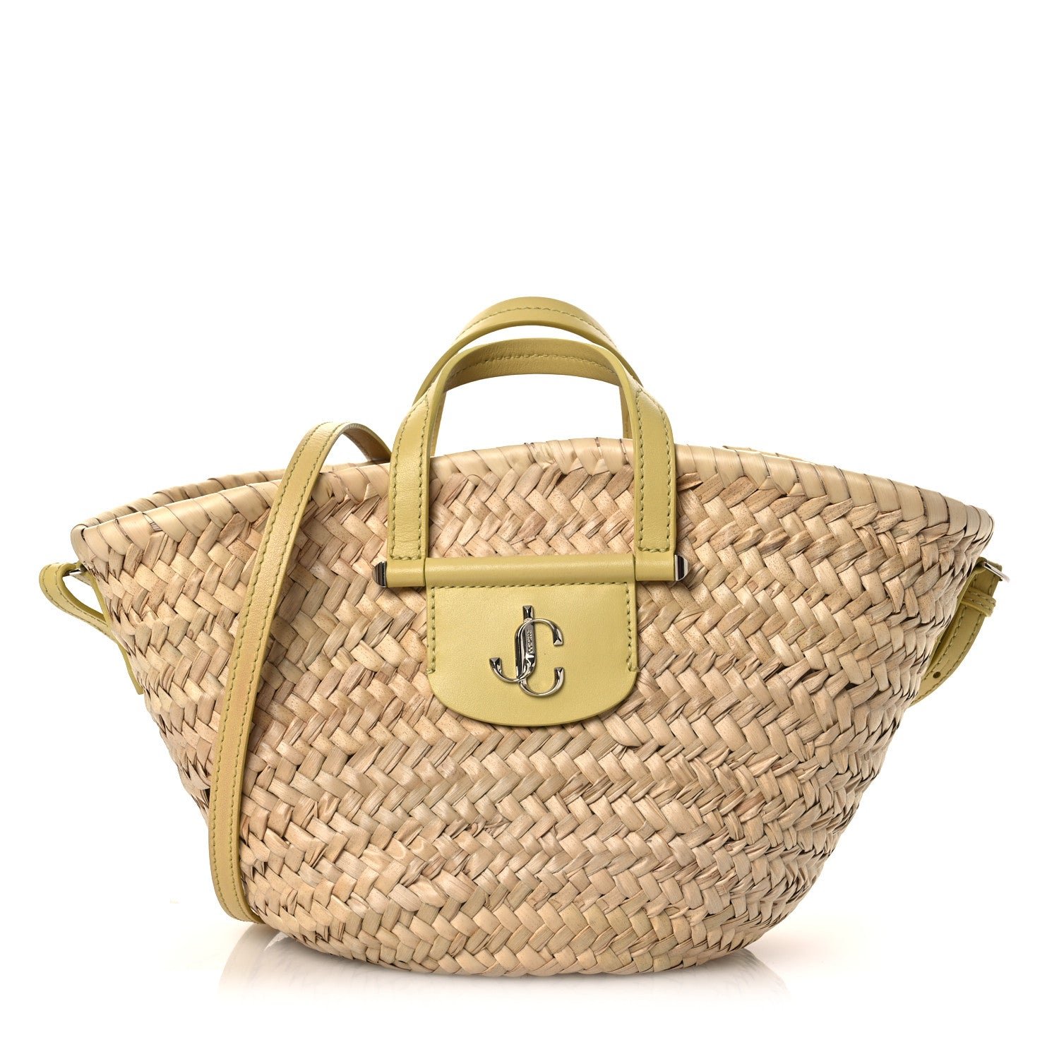 Jimmy Choo Jimmy Choo Palm Leaf Raffia Small Macy Tote Natural Sunbleached