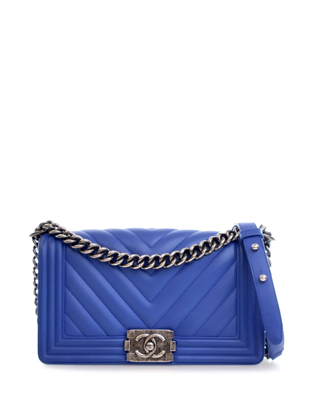 2016-2017 Old Medium Chevron Calfskin Boy Flap crossbody bag