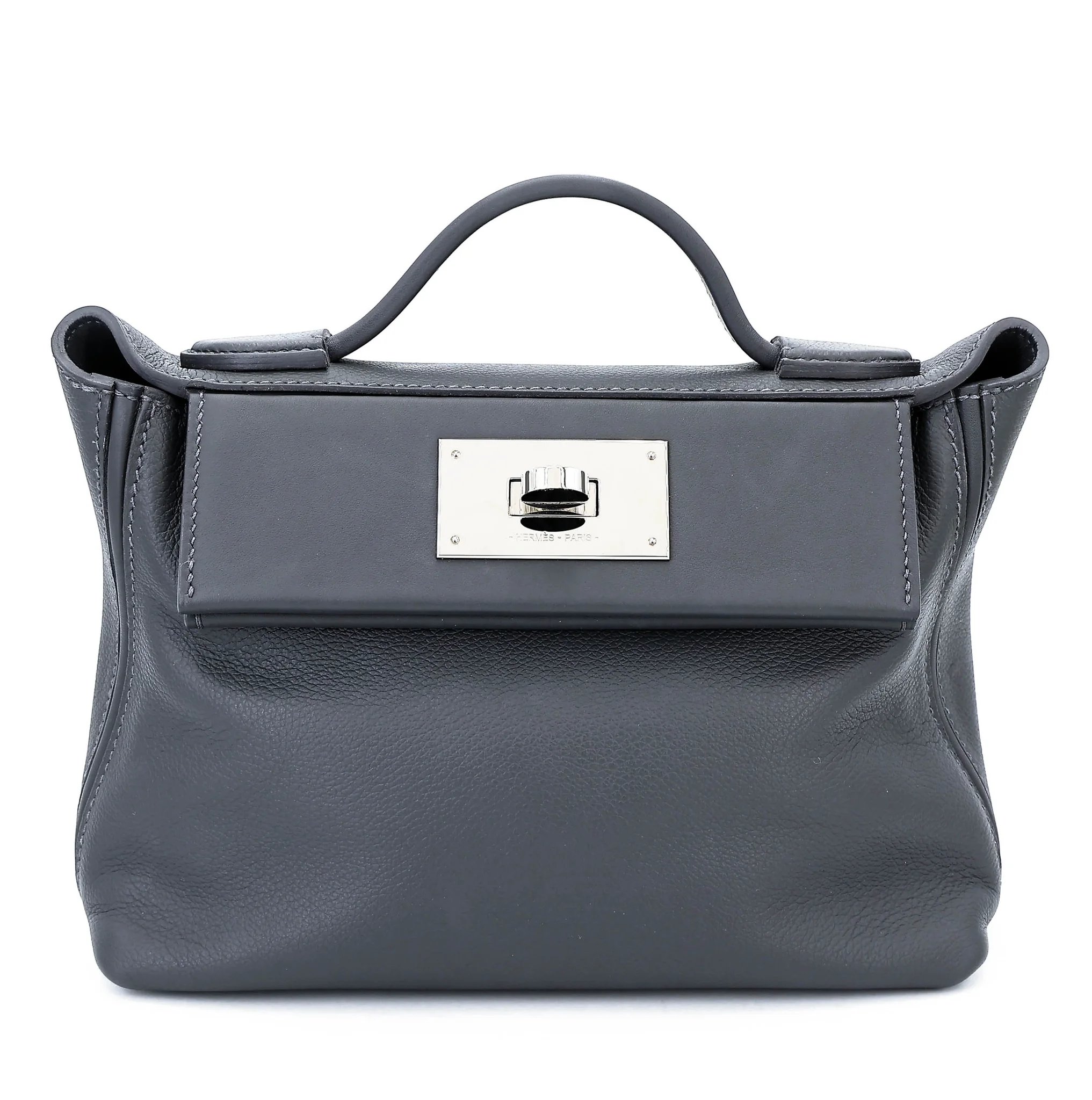 Very Good ( Rank A) HERMÈS 24/24 - 21 mini Ardoise (85) Swift Palladium hardware K (2025)