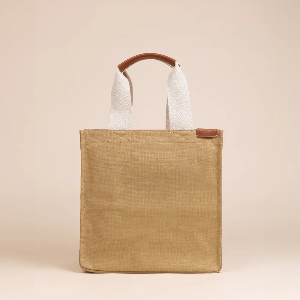 Brand New ( Rank N ) XIAOMA Travel Delight M Shopper Tote Light Brown Canvas