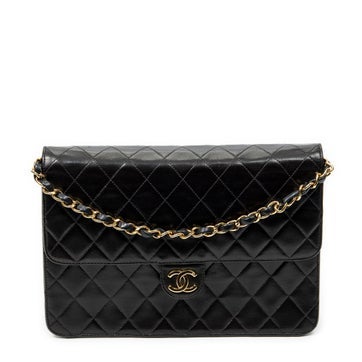 Leather Vintage Push Lock Straight Flap