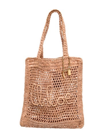 Raffia Summer Banana Tote East West